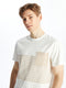 Crew Neck Short Sleeve Striped Combed Cotton Men's T-shirt